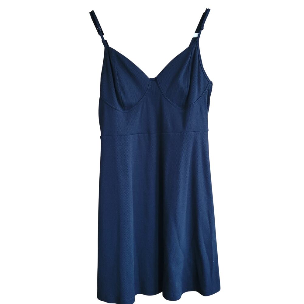 Wild Fable Black Dress L Spaghetti Strap Fit Flare Night Out Little Black Dress